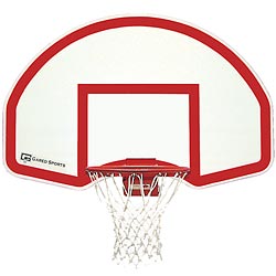 Gared Steel Fan Shaped Rear Mount Backboard - White