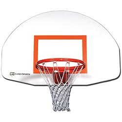 Gared Steel Fan Shaped Front Mount Backboard - White