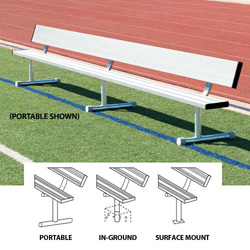 27' Permanent Bench w/Back