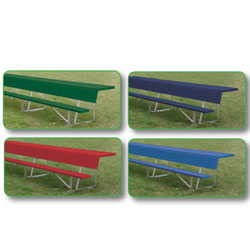 15' Players Bench with Shelf (colored)