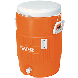 Igloo 5 Gallon Orange Cooler w/Seat Lid