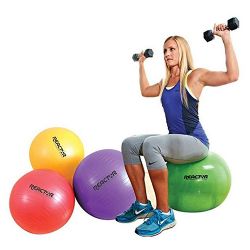 Reactor by Champion Barbell Anti-Burst Fitness Ball (45 cm Purple)
